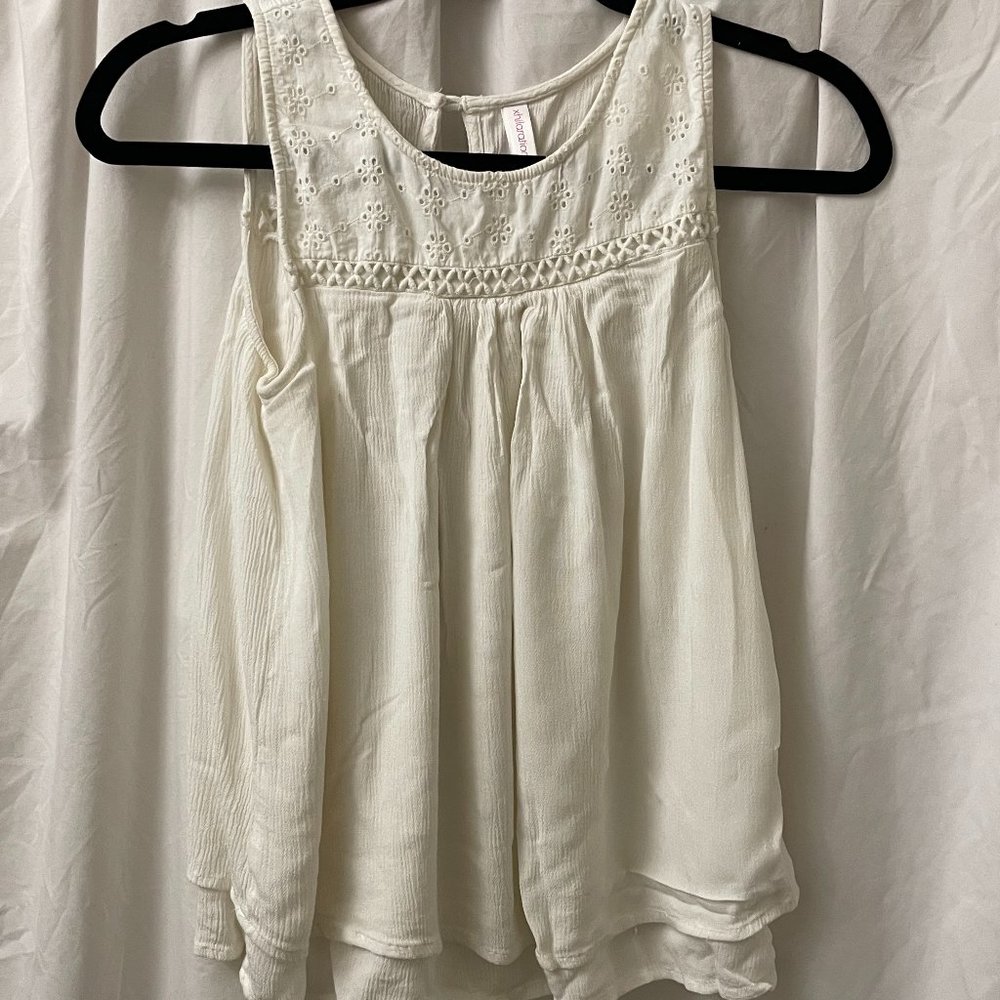 White lace flowy top